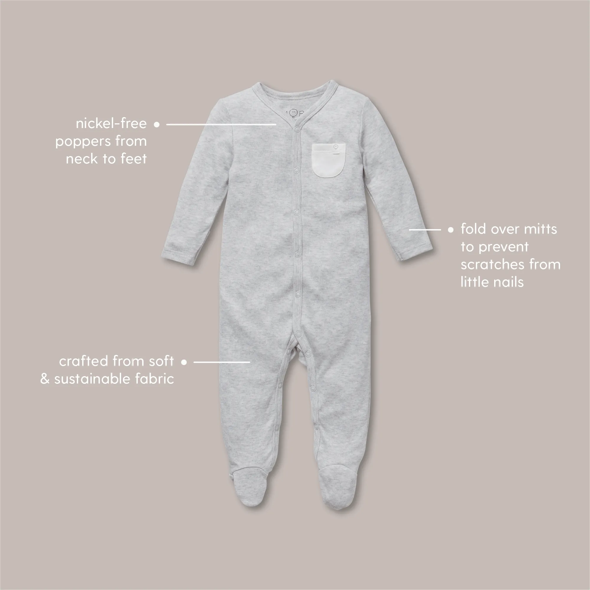 White Snap Baby Pajamas
