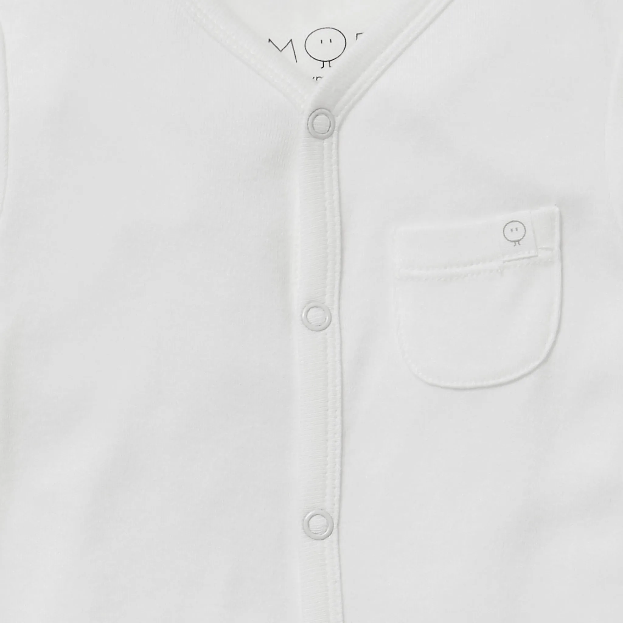White Snap Baby Pajamas