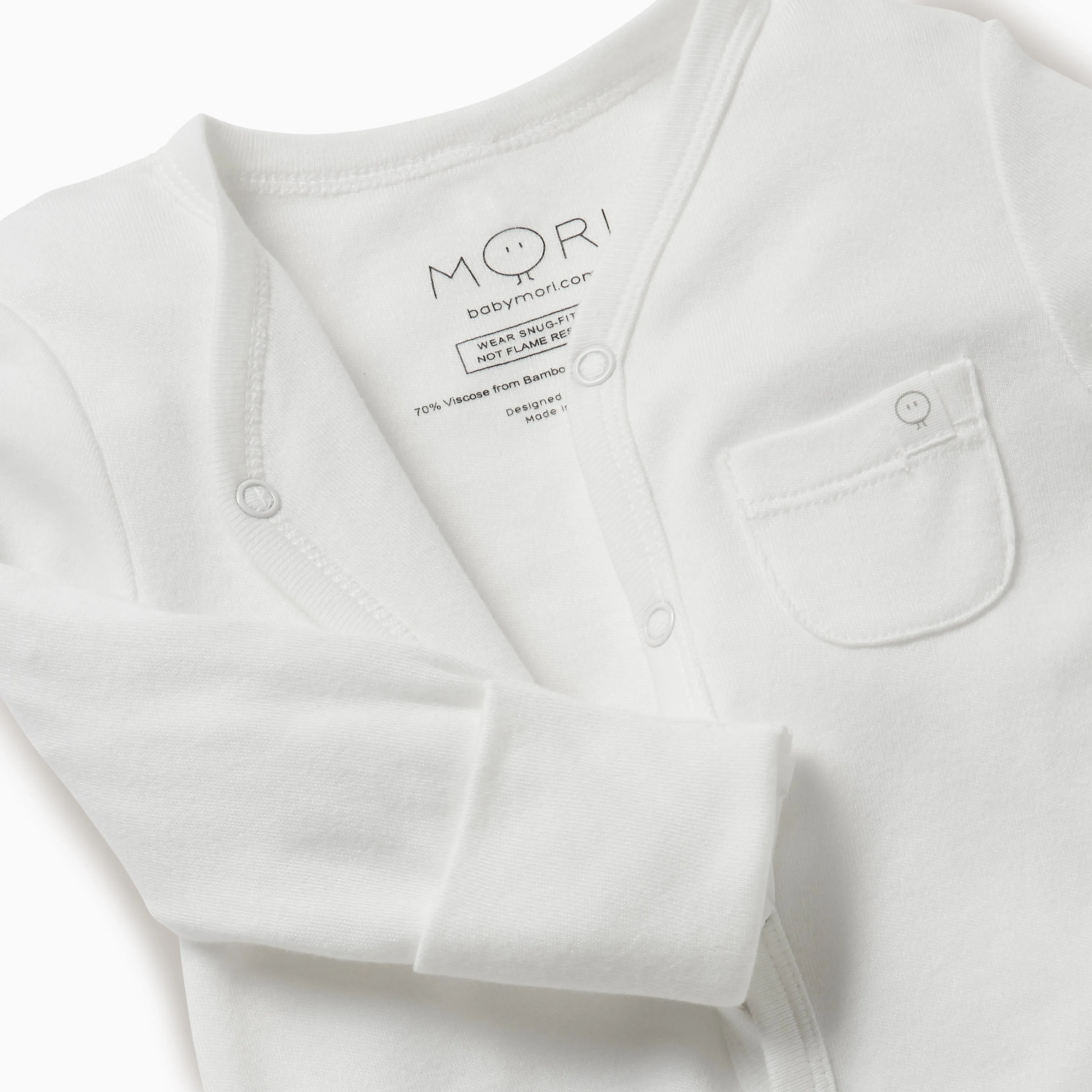 White Snap Baby Pajamas