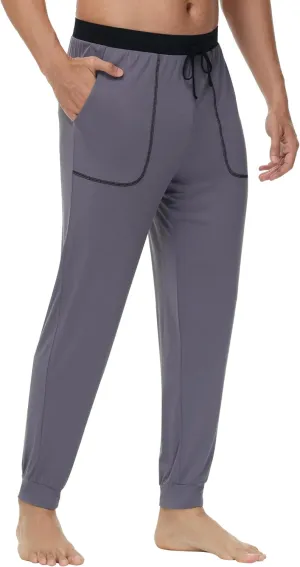 WiWi Viscose from Bamboo Mens Pajama Pants Jogger Bottoms Sleep Pant with Pockets Sweatpants S-XXL