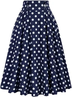 Women High Waist Skirt Vintage Casual Skirts Women's Pleated Skirt