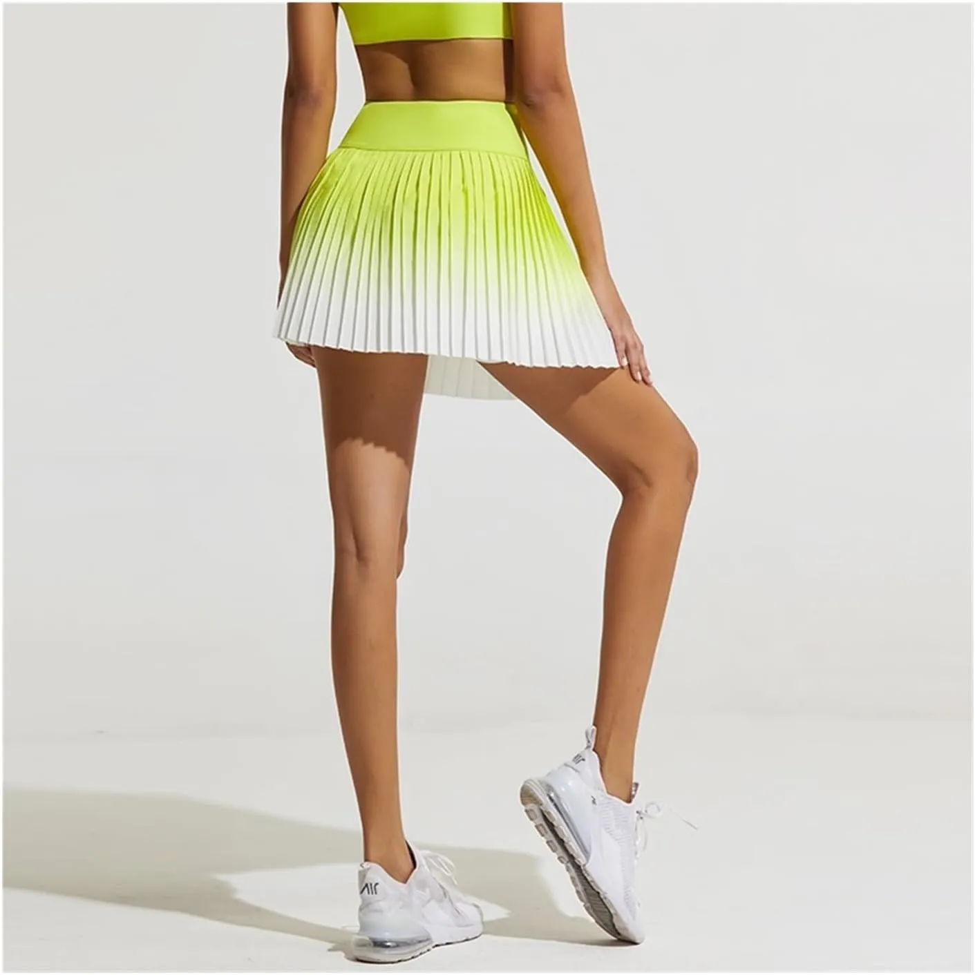 Women Tennis Skirts S-XXL Gym Golf Running Pleated Skirt Girls Gradient Sports High Waist Skorts with Pocket