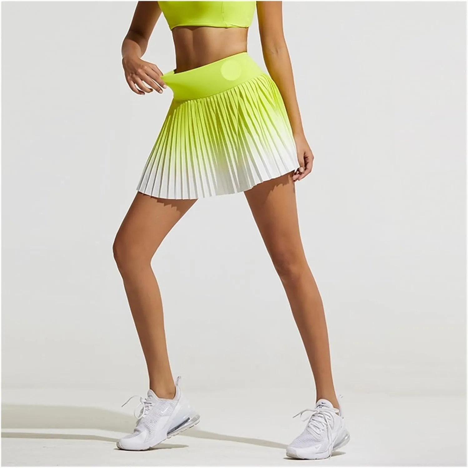 Women Tennis Skirts S-XXL Gym Golf Running Pleated Skirt Girls Gradient Sports High Waist Skorts with Pocket