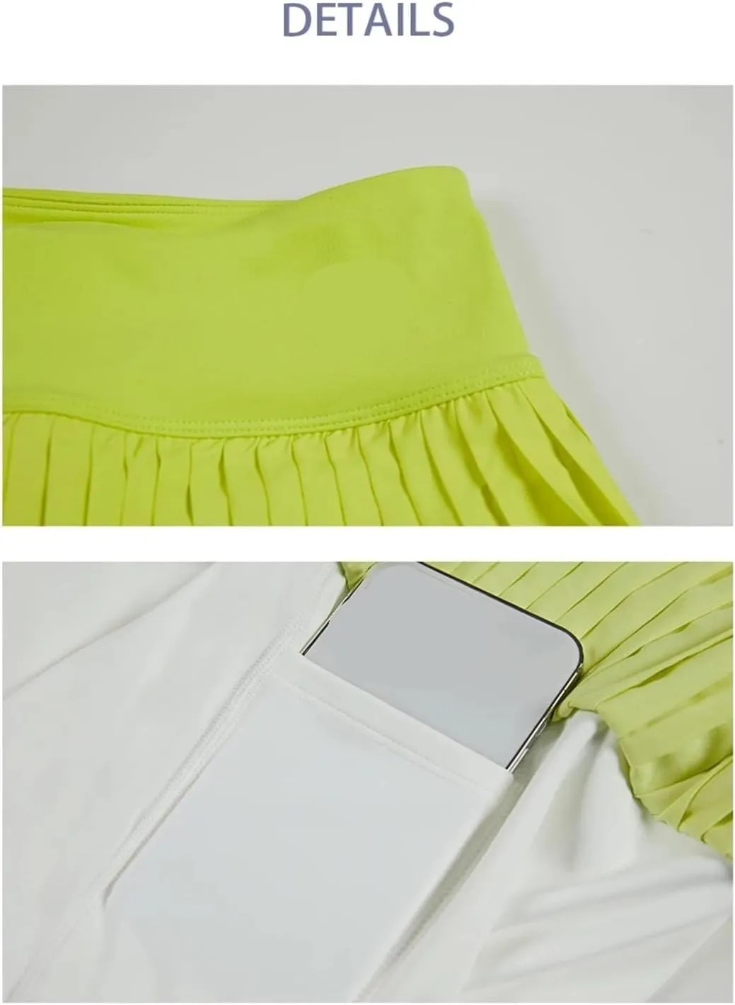 Women Tennis Skirts S-XXL Gym Golf Running Pleated Skirt Girls Gradient Sports High Waist Skorts with Pocket
