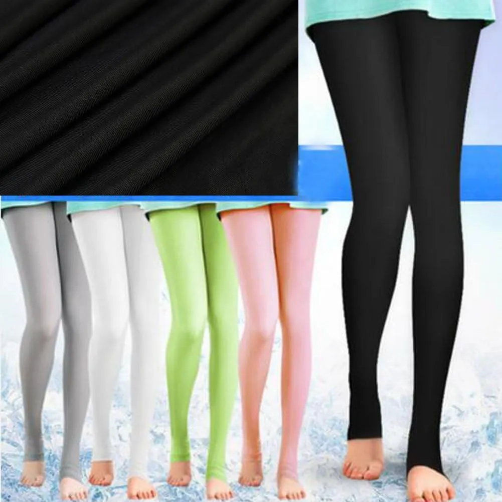 Women's Cool Ice Silk UV Protection Golf Pants Sport Leggings