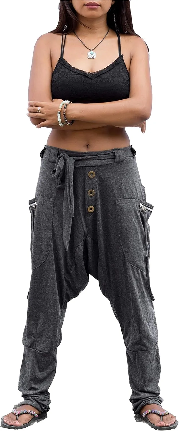 Women's Harem Loose Yoga Travel Lounge Pants with Pockets Casual Boho