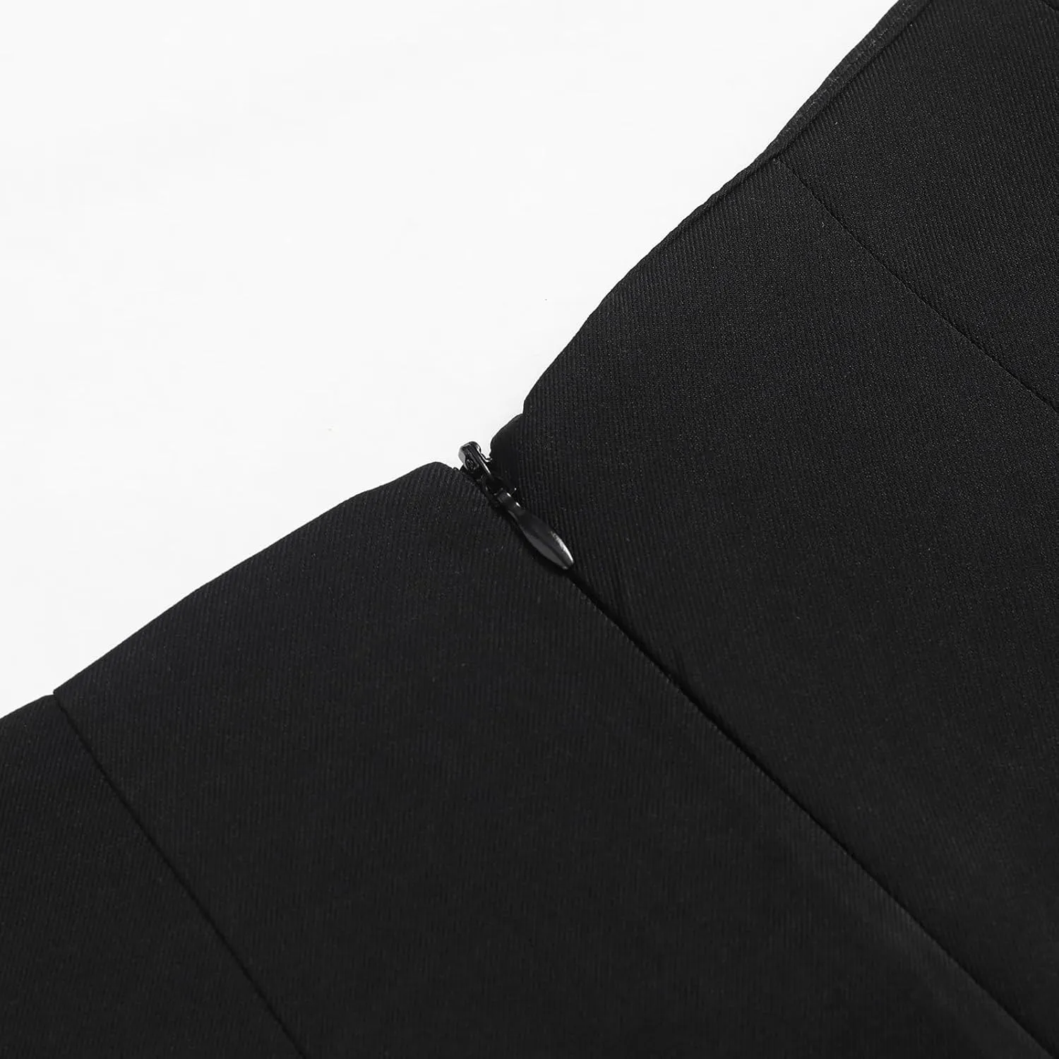 Women's High Waist Pleated Straight Leg Trousers Casual Business Work Trouser Pants