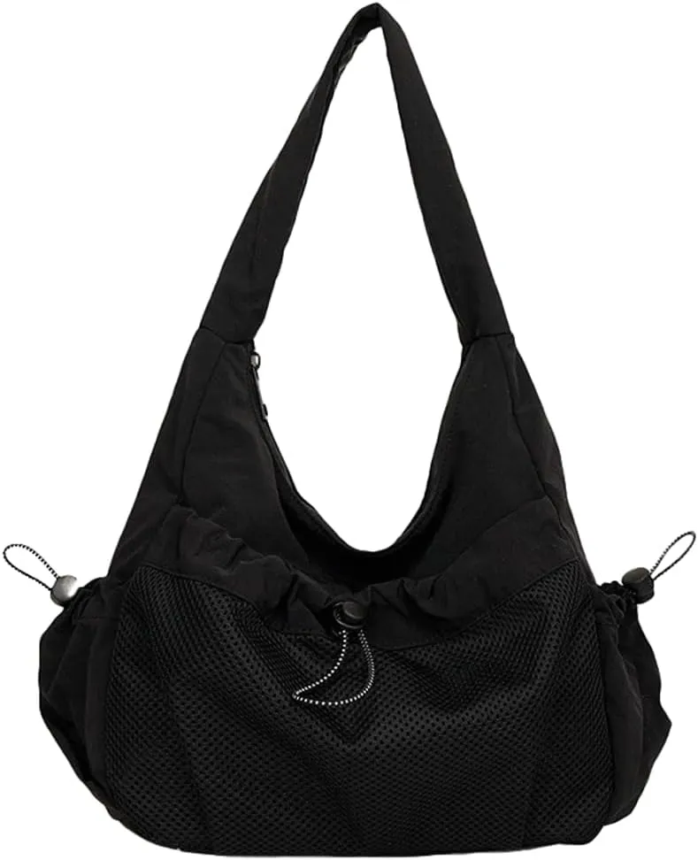 Womens Nylon Shoulder Bag Purse 2025 Trendy Lightweight Hobo Bag Soft Large Commute Tote Handbags for Travel Vacation