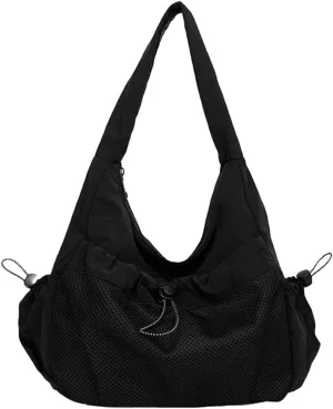 Womens Nylon Shoulder Bag Purse 2025 Trendy Lightweight Hobo Bag Soft Large Commute Tote Handbags for Travel Vacation