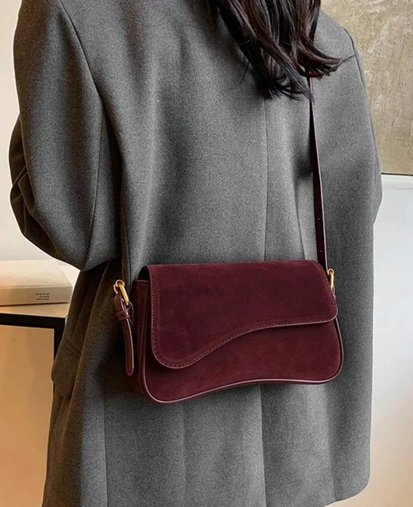 Womens Suede Hobo Shoulder Bag Retro Winter Fall Tote Handbags 2024 Crossbody Bag Underarm Bags for Travel Work