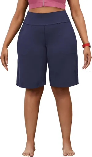 YOHOYOHA Plus Size Women Yoga Shorts-Capris Pants Wide Leg Casual Workout Pants