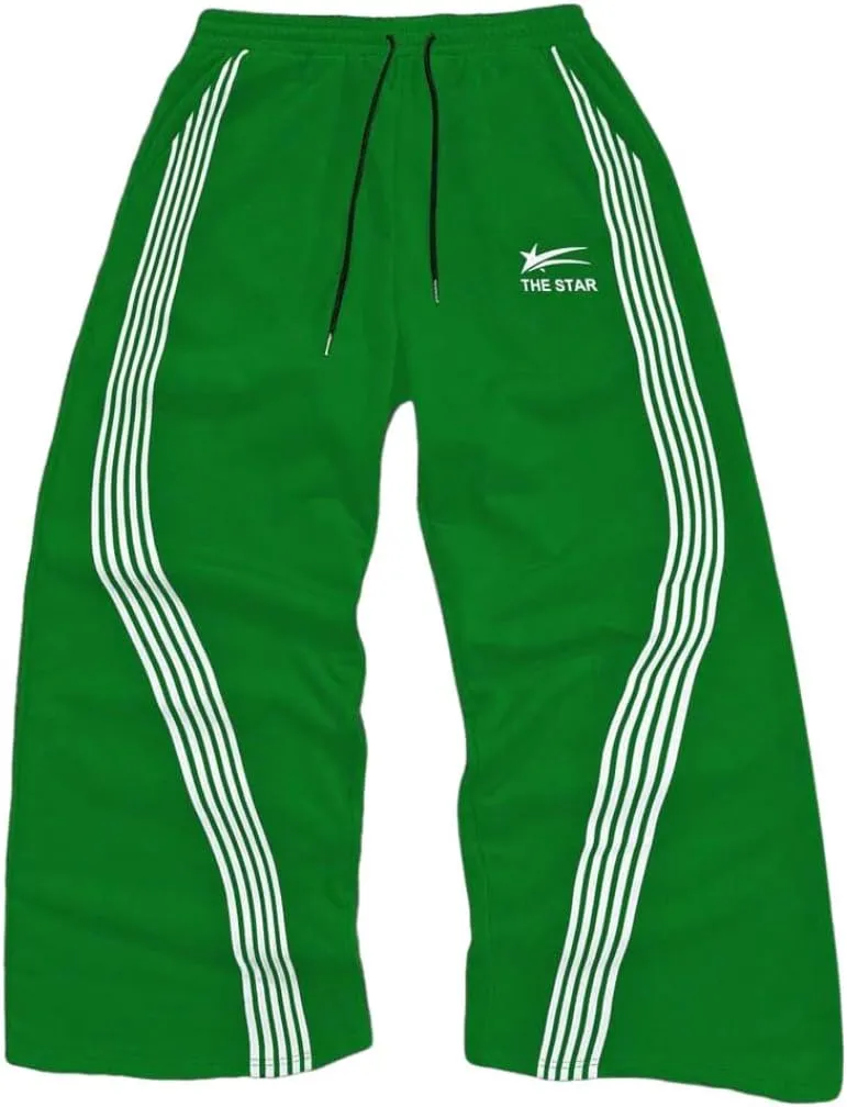 ZAFUL Men's Straight Sweatpants Long Drawstring Waist Joggers Colorblock Striped Lounge Baggy Sweat Pants with Pockets