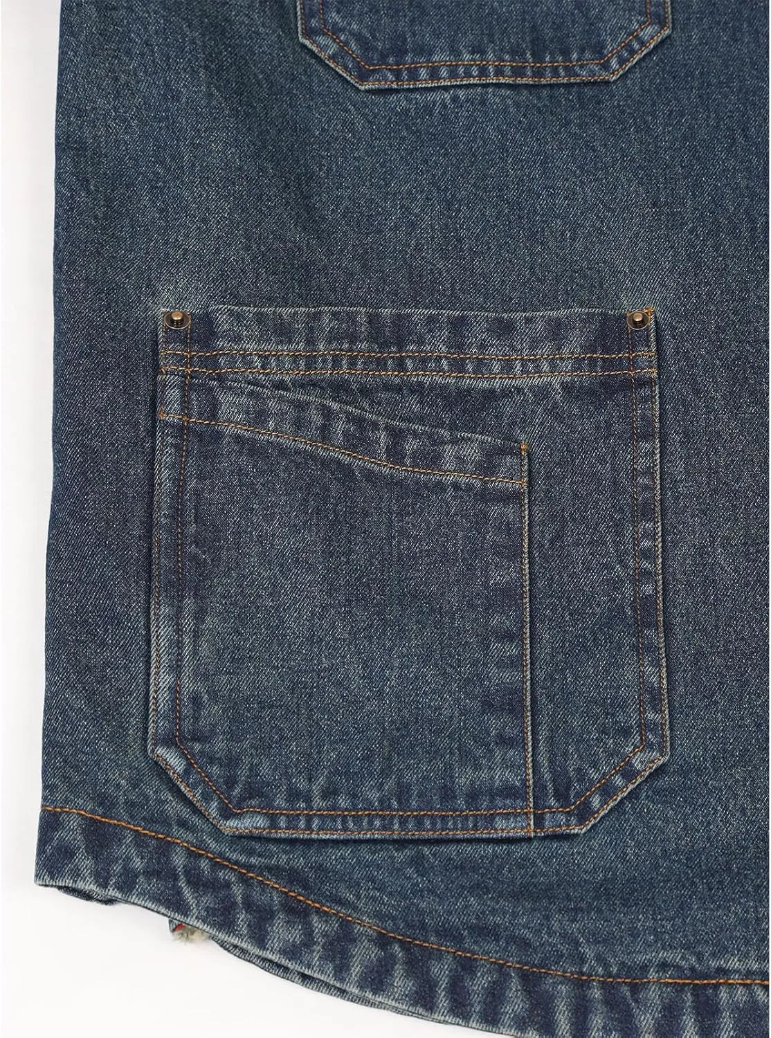 ZENTHACE Men's Flannel Lined Denim Washed Work Shirt Jacket, Fall Winter Utility Jean Shacket